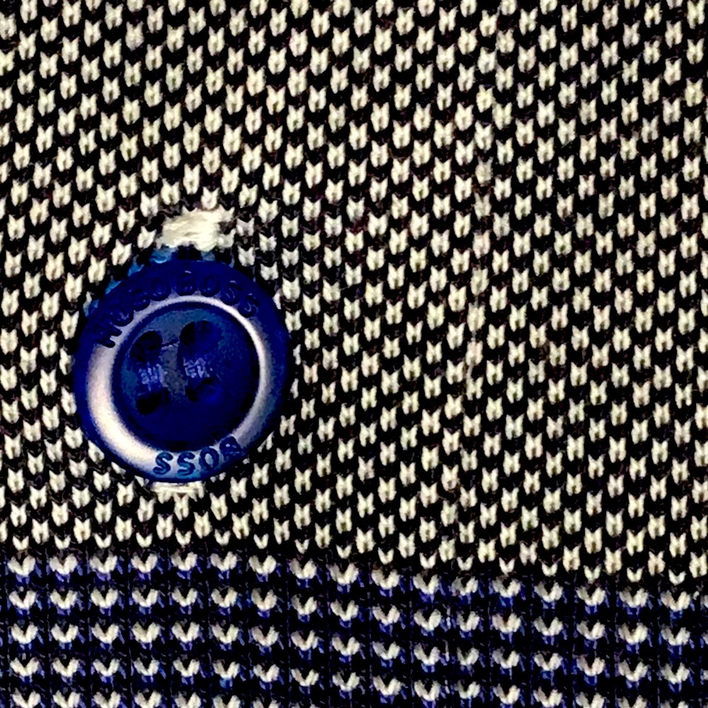 Boss HUGO polo Shirt with Blue and gray Stripes size XL - Picture 6 of 9